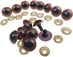 img 3 attached to 🔩 Универсальные 100 штук коричневых пластиковых безопасных винтовых глазок для изготовления игрушек и рукоделия - размер 22 мм.