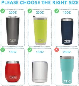 img 1 attached to 🥤 KUFUNG Spillproof Tumbler Lids 20-30 oz, Splash Resistant Transparent Slide Lids for Tumbler Cups/Yeti & More Coolers (20 OZ)