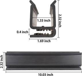 img 1 attached to 🏌️ 9.99WORLD MALL Golf Cart Windshield Retaining Sash Clips 10 inch (255MM) for EZGO RXV 2008 and onwards (Gas and Electric), Rubber Spacer OEM# 613136 603852