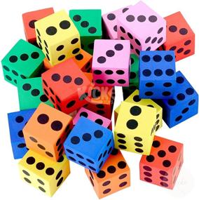 img 4 attached to Fun and Educational Kidsco Foam Dice Set - Assorted Colors for Traditional Games