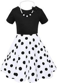 img 3 attached to 👗 Tao Ge Vintage Rockabilly Dresses Necklace: Stylish Girls' Clothing for a Retro Vibe