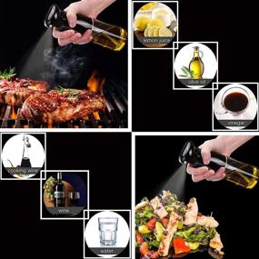 img 1 attached to 🍃 NGECORS Oil Sprayer for Cooking - 210ml, Portable Oil Dispenser Mister for Salad Making, Baking, Frying, BBQ