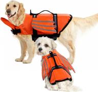 🐶 idomik dog life jacket - reflective pet life vest with adjustable wing lifesaver, rescue handle & flotation coat for small medium large dogs - perfect for beach, pool, boating & swimming логотип