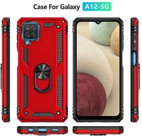 img 3 attached to 🔴 YZOK Galaxy A12 Case with HD Screen Protector, Military Grade Shockproof Protective Case – Red