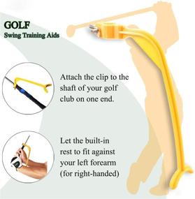 img 3 attached to 🏌️ Golf Swing Training Aids: 4-Pack Correction Tools & Arm Band for Correcting Posture and Muscle Memory