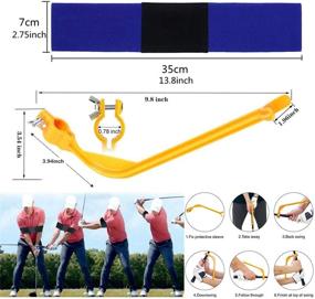 img 1 attached to 🏌️ Golf Swing Training Aids: 4-Pack Correction Tools & Arm Band for Correcting Posture and Muscle Memory