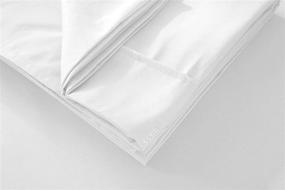 img 1 attached to 🌟 Luxurious Oversize Pillow Case for Fluffy Pillows - Trend Bedding Mart Extra Large 600 Thread Count Egyptian Cotton (King, White)