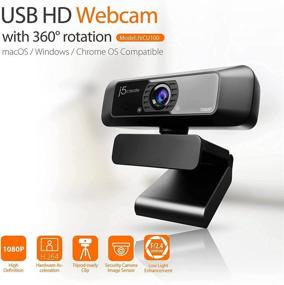 img 3 attached to 📸 j5create USB Streaming Webcam - 1080P HD, 360° Rotation, High Fidelity Mic, Plug-and-Play for PC/Mac/Laptop/Desktop, Skype/YouTube/Zoom/Facetime, Ideal for Conferences/Calls