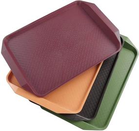 img 4 attached to 🍽️ Efficient Qsbon Plastic Fast Trays for Convenient Eating