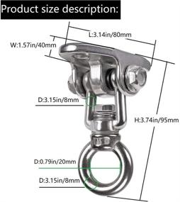 img 3 attached to Dakzhou Stainless Bearing Rotation Hanging