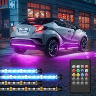 🚗 водонепроницаемая полоса-светодиодная подсветка rgb для кузова автомобиля с множеством цветов - набор goadrom с неоновым подсветкой для днища автомобиля, функцией активации звука, беспроводным пультом дистанционного управления и светодиодной лентой 5050 smd логотип