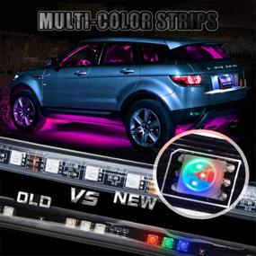 img 3 attached to 🚗 Waterproof RGB LED Strip Light Multi-Colored Underbody Exterior Lighting Kit - GOADROM Car Neon Underglow Lights with Sound Active Function, Wireless Remote Control, and 5050 SMD LED Light Strips