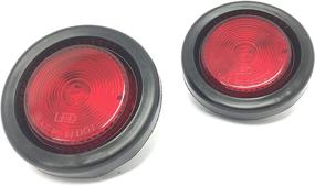 img 3 attached to 🚛 MAXXHAUL 80653 2" LED Round Red Clearance Side Marker Light with Grommet for Trailer, Truck, RV - 2 Pack