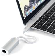 satechi aluminum type-c gigabit ethernet adapter - enhance connectivity for 2020/2019 macbook pro, 2020/2018 macbook air, 2020/2018 ipad pro (silver) logo