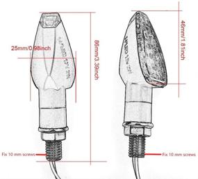 img 3 attached to 🚦 Evomosa Мини-стрелка Свет сигналов поворотников для мотоцикла, индикаторы лампы универсальные LED сигналы поворота мигают с желтым светом (2 шт.) для усиленной оптимизации поисковой системы.