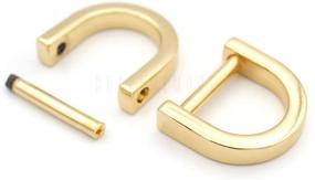 img 4 attached to Премиум золотые кольца D-образные с винтовым шаклом – идеальны для ремесел из кожи DIY и замены кошелек – ремешок 5/8 дюйма – набор из 4 штук