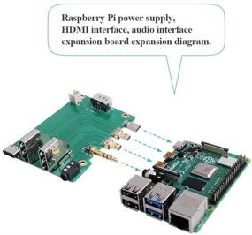 img 1 attached to 📦 Acrylic Raspberry Pi Set-top Box Kit with 4010 Fan 5V (Blue LED Light) + Raspberry Pi 4 Case + Heatsinks + Extension Board for Raspberry Pi 4 Model B by GeeekPi