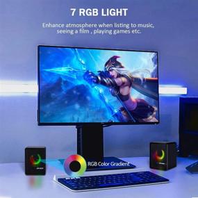 img 1 attached to 🎮 ARCHEER RGB Gaming Speakers: Wired PC Stereo Speakers with Volume Control & Headphone Jack for Desktop, PS4, Laptop, Xbox & More