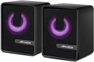 🎮 archeer rgb gaming speakers: wired pc stereo speakers with volume control & headphone jack for desktop, ps4, laptop, xbox & more logo