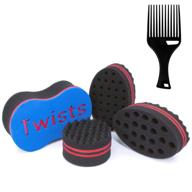 🌀 worgate magic twist brush afro hair sponge: ultimate styling tool for men and women's natural hair with big and small holes waves - large foam style sponge 10 16mm logo