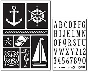 img 2 attached to 🛠️ Enhance your DIY projects with Cart Art-C Nautical Stamp and Adhesive Stencil Set!