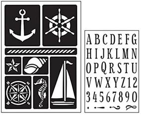 img 3 attached to 🛠️ Enhance your DIY projects with Cart Art-C Nautical Stamp and Adhesive Stencil Set!