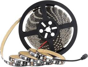 img 1 attached to SUPERNIGHT Blue LED Strip Lights Waterproof - 16.4ft 300leds - SMD 5050 Flexible Rope Lighting Tape - Ideal for TV Backlighting, Room Decor, Mother's Day, Christmas - Black PCB