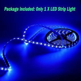 img 2 attached to SUPERNIGHT Blue LED Strip Lights Waterproof - 16.4ft 300leds - SMD 5050 Flexible Rope Lighting Tape - Ideal for TV Backlighting, Room Decor, Mother's Day, Christmas - Black PCB