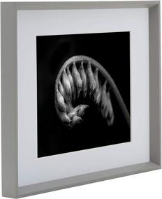 img 1 attached to 🖼️ Studio Nova Gray Picture Frame: Displays 8 x 10 Photos Without Mat, 11 x 14 with Mat (11x14-Matted 8x10)