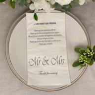 🎊 silver wedding dinner napkins - 50-pack mr & mrs paper napkins for wedding shower banquet, anniversary disposable decorative towels party supplies, 3-ply, 12"x16 logo