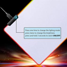 img 3 attached to 🖱️ Белая RGB-подсветка для мышки - Огромный коврик и большая подставка для мыши