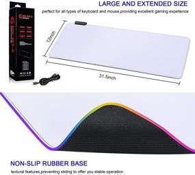 img 2 attached to 🖱️ Белая RGB-подсветка для мышки - Огромный коврик и большая подставка для мыши