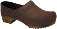 sanita classic closed clogs black men's shoes: premium mules & clogs logo