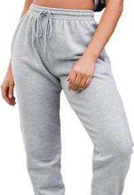 img 3 attached to Comfortable and Stylish Sweatpants for Teen Girls and Women: High Waisted Joggers for Summer Workouts, Baggy Yoga Pants with Cinch Bottom Trousers