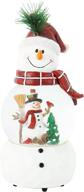 luxury snowman snow globe: glittery water globe decoration with musical performance of 'we wish you a merry christmas', 100mm size логотип