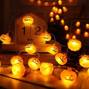 img 2 attached to 🎃 Spooky Halloween String Lights: 30 LED 15FT Pumpkin Lights for Outdoor & Indoor Party Decor