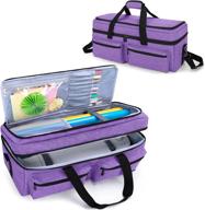 curmio double layer carrying case compatible with cricut maker scrapbooking & stamping for die-cutting & embossing logo