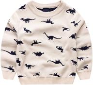 enchanting anbaby double deck dinosaur off white boys' sweaters: stylish children's clothing logo