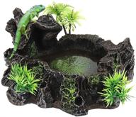 resin rock and tree reptile platform food bowl by xiaoyztan logo