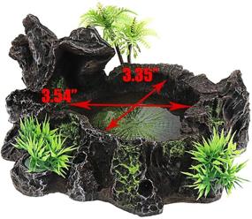 img 2 attached to Resin Rock and Tree Reptile Platform Food Bowl by Xiaoyztan