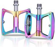 rockbros mountain bike pedals: lightweight aluminum road and mtb pedals with sealed bearings for bmx/mtb logo