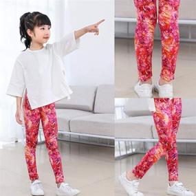 img 2 attached to 🌸 Floral Print Toddler Girls Pants: Classic Leggings Tights for Kids 2-13Y