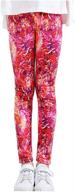 🌸 floral print toddler girls pants: classic leggings tights for kids 2-13y logo