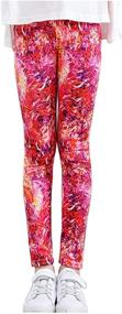 img 4 attached to 🌸 Floral Print Toddler Girls Pants: Classic Leggings Tights for Kids 2-13Y