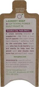 img 1 attached to 🌿 BerryPLUS Eco-Friendly Natural Soap Berry Laundry Detergent - 1-FL OZ, 10-Packets, Single Load