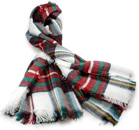 img 1 attached to 🧣 Women's Checked Scarves: Pashmina Blanket Scarfs and Stylish Accessories