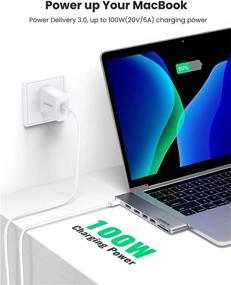 img 1 attached to 🔌 UGREEN 7 in 1 USB C Thunderbolt 3 Adapter - Dual HDMI, 2 USB 3.0, 100W PD, SD TF Card - Compatible with MacBook Air 2020/2019/2018, MacBook Pro 2020/2019/2018/2017