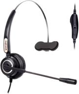 office monaural headset with microphone rj9 plug for cisco ip phones 794x, 796x, 797x, 69xx series, 8811, 8841, 8851, 8861, 8941, 8945, 8961, 9951, 9971, etc. - enhanced volume and mute control logo