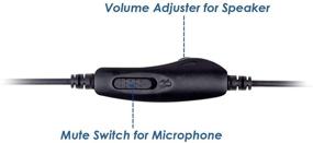 img 2 attached to Office Monaural Headset with Microphone RJ9 Plug for Cisco IP Phones 794X, 796X, 797X, 69XX Series, 8811, 8841, 8851, 8861, 8941, 8945, 8961, 9951, 9971, etc. - Enhanced Volume and Mute Control