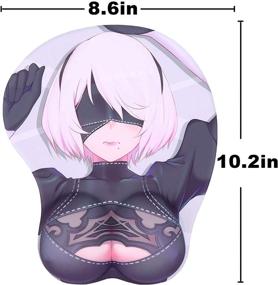 img 3 attached to 🖱️Аппараты для продажи мышеловок для игр в стиле аниме: 3D мышеловка с подушкой из силиконового геля для запястья - издание 2B
